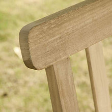 Outsunny Dondolo per Esterno Sospeso per 2 Persone in Legno e Catene in Metallo, Colore Naturale 119x65x61cm