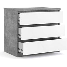 Mobiletto per camera da letto/casa, moderno, lucido, colore: grigio lucido