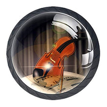 Set di 4 maniglie rotonde per armadio da cucina, credenza, cassettiera, cassettiera, con viti, per cucina, comò, armadietto, bagno, armadio musicale, violino