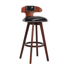 MJY Sedie da Bar Di Lusso in Legno Massello Cucina Colazione Sedia/Sedia da Pranzo Alta Sgabello da Bar Retrò/Sgabello Alto Nero,42 × 42 × 80 Centimetri