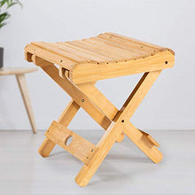 ZJLA - Sgabello pieghevole in bambù, portatile, in legno, per doccia, per adulti, bambini, disabili, anziani (bambù)