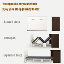TWW Letto Invisibile per Uso Domestico Piccolo Appartamento Pausa Pranzo Siesta Libreria Pieghevole Scrivania Balcone Integrato Letto Contenitore Multifunzionale Nascosto,B