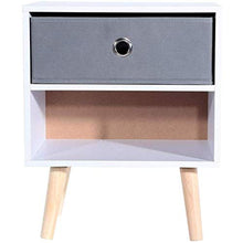 Diaod Tabella-Tavolino, Maniglia in Metallo Comodino Comodino Moderno Laterale Tavolino Comodino con mensola e cassetto