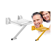 TLMYDD Bagno a Muro Sedile Doccia Porta Usura Scarpe maternità spogliatoio Sgabello Pieghevole Sgabello da Bagno (Color : White, Size : 40cm*40.5cm)