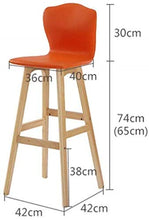 BDLYZ Yxsd di Legno Solido Bar Sedia con Schienale Alto Sedia Europea Bar Sgabello di Legno Bar Sedia Creativa Alto Sgabello Rotante Bar (Color : White, Size : 1)
