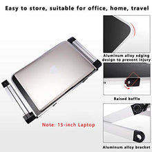 AYADA Supporto per PC Portatile Ergonomico 360° Regolabile, Tavolino Pieghevole PC Notebook di Alluminio, Vassoio di Lettura Inclinabile per Scrivania/Divano/Libro/Rivista/Colazione/Letto(Nero)