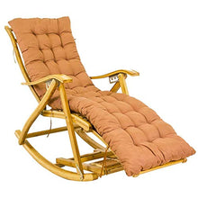 SHUAIIJUAN Sedia per il tempo libero domestico Rocking Chairs for gli adulti da giardino Sdraio Sedie reclinabili con cuscino pieghevole Prato bambù sedie a sdraio for Reclining Beach Camping Patio Se