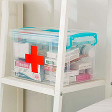 MYHZH Portable Medicina Box, Supporto Medicina Plastica Family Organizer Emergenza Storage Box Kit, 32,3 x 23,5 x 18,5 Centimetri