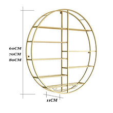 JMYSD Portabottiglie da Parete per Vino, Portabottiglie per Vino in Ferro, Ripiani Portaoggetti Rotondi, Portabottiglie per Champagne, Decorazioni per La Casa da Bar,Nero,60 * 11 * 60CM