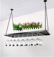 DJSMjbj Portabicchieri da vino da appendere per soggiorno, bar, decorazione facile da installare (dimensioni: 100 x 31 x 80 cm)