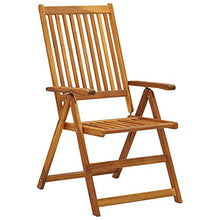 vidaXL Sedie da Giardino Pieghevoli 3pz con Cuscini Acacia Massello