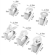 KFEK - 4 clip per tovaglia in metallo, per tavoli spessi, in acciaio inox, per casa, picnic, barbecue, matrimoni, feste fai da te (farfalla)