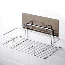 Qianduoduo888 Mensole per Bagno, Mensola per Bagno Ad Angolo per Doccia Caddy in Acciaio Inox A Parete con Adesivo Adesivo in Acciaio Inossidabile Antiruggine Senza Perforazione