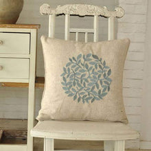 XMZFQ Cuscino Decorativo da 18x18 Pollici Set di 2, Fodere per Cuscini in Cotone e Lino con Ricami squisiti (Contiene Il Centro del Cuscino),Blu