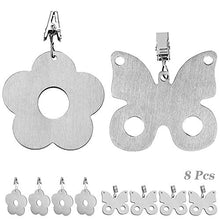 Yisscen Fermagli per tovaglie acciaio inossidabile, pesi per tovaglie con clip in acciaio, fermagli per tovaglie, ideali per la decorazione di matrimoni in giardino di famiglia, argento (8PCS)