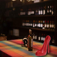 Ultnice - Porta bottiglie di vino con tacco alto, decorazione per la casa, gioielli artigianali (rosso)