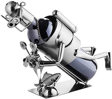 Brubaker Titolare Bottiglia di Vino Supporto Diver con Fotocamera Oggetto Decorativo Metallo con Biglietto d' Auguri per Vino Regalo