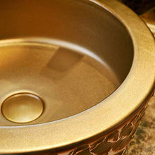WEHOLY Lavabo in Resina Pietra Naturale Ovale da Incasso Bagno Rotondo Lavabo Europeo retrò Lavabo Jingdezhen Ceramica Hotel Lavabo antispruzzo
