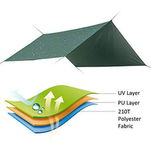 Telone da Spiaggia Anti-Pioggia Tenda Parasole per Amaca, Slimerence, 108'' x 108'' Ripstop Nylon Polyester Cover Telo da Campeggio Shelter, Lightweight Survival Camp Accessori