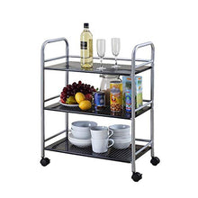 YIN YIN Carrello per Ripiani Scaffali, Ripiani in Metallo Moderni e semplici, Comodi e durevoli mobili Soggiorno mensole Camera da Letto mensole 2 Dimensioni Carrello a rulli (Size : 60X32X75CM)