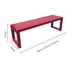 Panchina per terrazza da giardino panchina 3 posti,Sedie da veranda resistenti alle intemperie senza schienale, sedie a sdraio balcone,Struttura in legno massello anticorrosivo e fusione di allumini