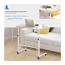 SXGKY Tavolo da Letto D'ospedale End Table,Portatile Tavolo Laptop con Ruote,Tavolino, Scrivania,Altezza Regolabile Scrivania Portatile FF (Color : 80 * 40 Maple Color)