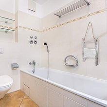DOITOOL 3 Livelli Asciugamano Scala Multifunzionale Antico Retro Asciugamano Trapunta Fazzoletto Appeso Scaffale Scaffale Piccolo Ripostiglio Bianco Lavato Scala Stand per La Casa Bagno