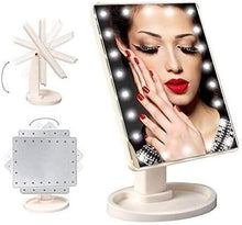 Specchio Specchi da Trucco Lampione Ampio, vanità per Trucco con 22 luci a LED, schermata pressa Dimmable a 360 ° Rotazione