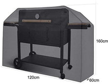 Telo copritavolo da esterno Mobili da giardino impermeabile Covers Coperchio for la copertura di protezione Dust BBQ incatramata for barbecue (nero / 120 × 60 × 160 centimetri, 120 × 47 × 103 centimet