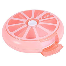 Oumefar Portapillole Rosa Chiaro Mini Contenitore per Pillole Contenitore per medicinali Facile da trasportare Contenitore per medicinali per vitamine con Motivo a Limone