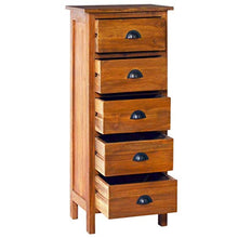 FAMIROSA Credenza 45x35x110 cm in Legno Massello di Teak