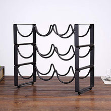 Yardwe Porta bottiglie da vino del cavo del metallo supporto di esposizione del vino del basamento del supporto del vino di posizione per l'accessorio domestico (3 bottiglie Holds)