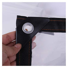 LXHONG Tela Cerata Trasparente Resistente, Telo in PVC Spesso 0,12 Mm，Telone Trasparente Impermeabile con Occhielli，A Prova di Vento Facile da Piegare per Serra di Piante Tetto，Personalizzabile