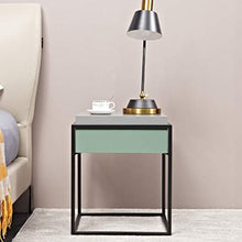 Comodini Nordic Legno Comodino Moderno Semplice Ferro battuto Lato Creativo di pompaggio Locker Piazza Camera Comodino Comodini Letto (Color : Green)