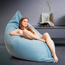 LuoMei Pouf Divano Pigro Sedia Portatile Coccola Lavabile Divano per Bambini Camera da Letto per Bambini Invio Gratuito Pennello AppiccicosoGrigio, 62.99x51.18IN