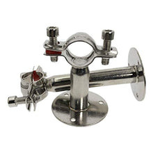 HEQIE-YONGP Accessori per Pipe di Riparazione Accessori 2pcs 51 Millimetri 2" Tubo in Acciaio Inox Morsetto della Clip della Staffa di Supporto con Base Piastra Polo Lunghezza 100 Millimetri