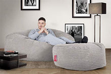 Lounge Pug®, Pouf Sacco Gigante XXXL 'Mega Mammut', Corda Classica - Panna