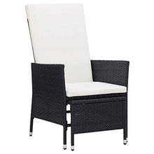 FAMIROSA Set Divani da Giardino 2 pz con Cuscini in Polyrattan Nero-0231