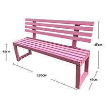 GaoF Panchina da Giardino Rosa Panchina da terrazza per Esterni, panchine da Giardino Resistenti alle intemperie in ghisa e Legno massello, panchina a 2-3 posti con Schienale e