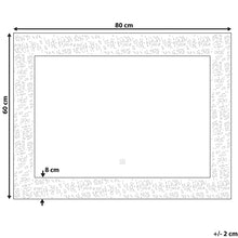 Beliani Specchio da Bagno a Parete Rettangolare con Illuminazione LED 60 x 80 cm Minot