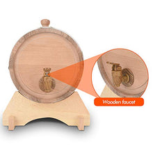 Zoternen - Barile di quercia per conservare liquidi, 5 l, fatto a mano, per whisky, con rubinetto (colore: naturale)