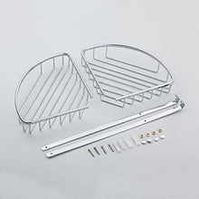 PYROJEWEL Bagno d'angolo Scaffale Stand Bagno Chrome Double Layer Parete Bagno Cestino del Sapone Shampoo Doccia d'angolo Mensola for Bagno Hj-118L mensola da Bagno