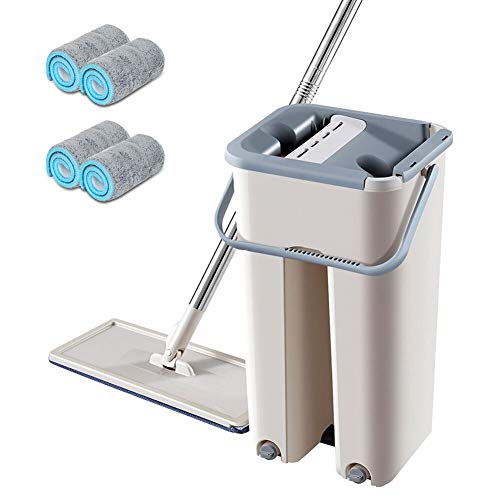 SSAYY Spray Mop Mop per La Pulizia Magica Mop in Microfibra per Pulizia A Mano Libera con Secchio Mop per Spremitura A Spruzzo Strumenti per La Pulizia del Pavimento della Cucina di Casa