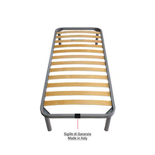SomnusSana - Rete in Ferro con Piedi e Doghe in Legno cm 110x190 H40 Una Piazza Mis. Personalizzata