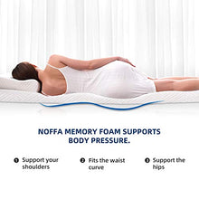 Noffa - Coprimaterasso Una Piazza e Mezza in Memory Foam 5 cm, Comodo Sollievo dal Dolore, Topper Materasso con Rimovibile e Lavabile Rivestimento (120x190x5cm)