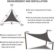 HENG FENG Vela Ombreggiante Tenda a Vela Triangolare HDPE 3.6 x 3.6 x 3.6 M Traspirante e Protezione Solare Anti UV per Esterni Giardino Verande Colore Sabbia