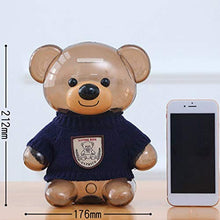 Greatangle-UK Romanzo Creativo per Bambini Moneta salvadanaio Decorativo Simpatico Orso Design plastica Soldi centesimi Risparmio Leggero