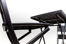 AVANTI TRENDSTORE - Pliniana - Set da Balcone in Metallo e polyrattan, Composto da 2 sedie e 1 Tavolo Pieghevole di Colore Nero. Dimensioni Lap 210x80x58 cm