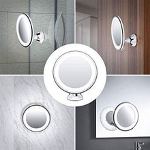 Specchio 10x vanità Portatile con Lampada a LED a 360 ° Rotante lante d'Ingrandimento per la casa Desktop Bagno con Una Forte Ventosa