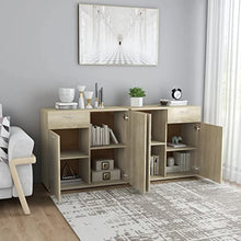 vidaXL Credenza Grigio Lucido 80x36x75 cm in Truciolato